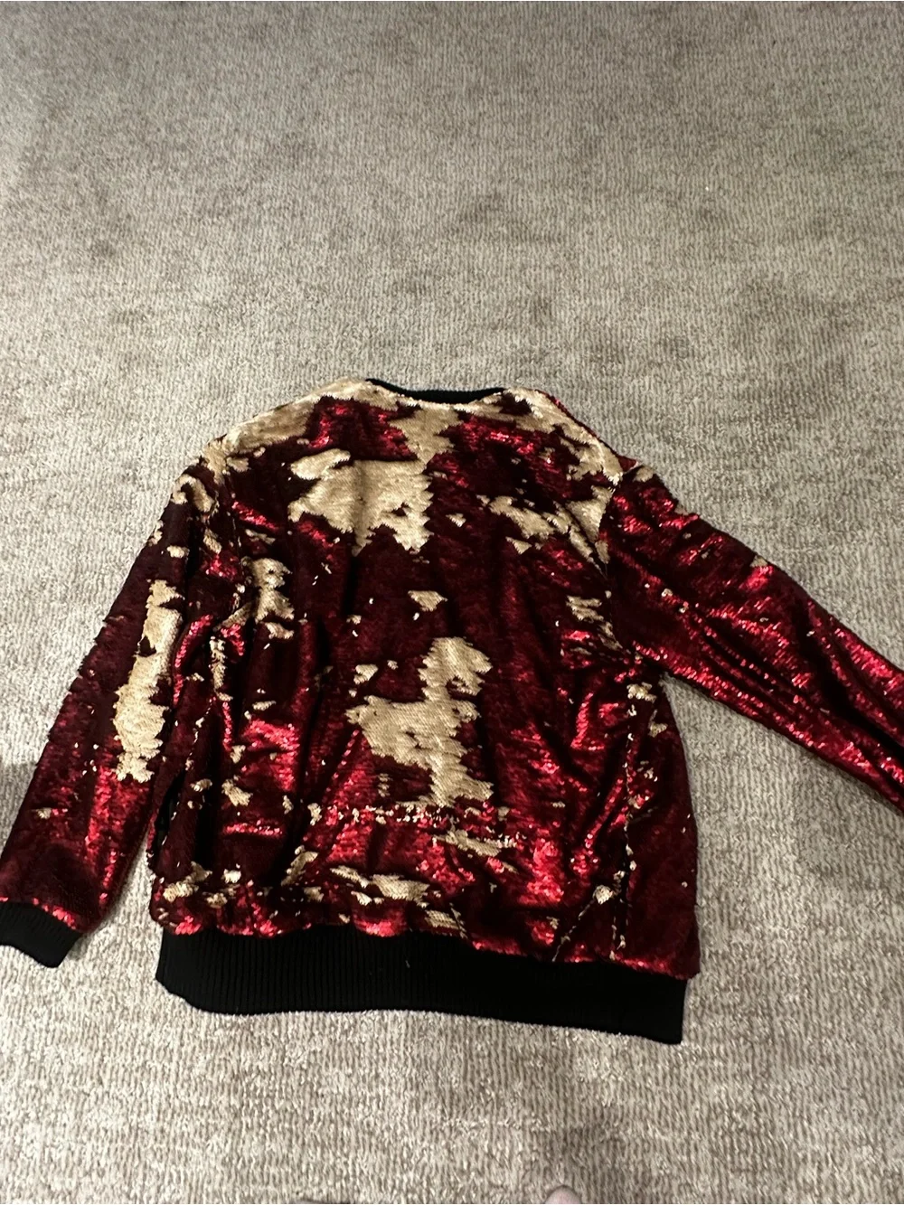 Free people sequined bomber like new !